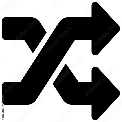 random arrow vector glyph icon