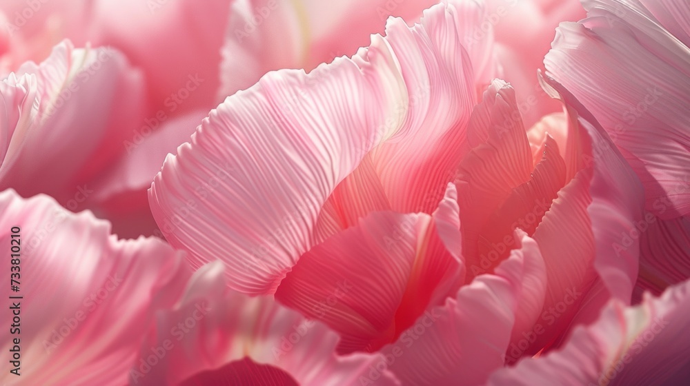 Close-Up of Pink Parrot Tulips in Soft Light Close-Up of Pink Parrot Tulips in Soft Light