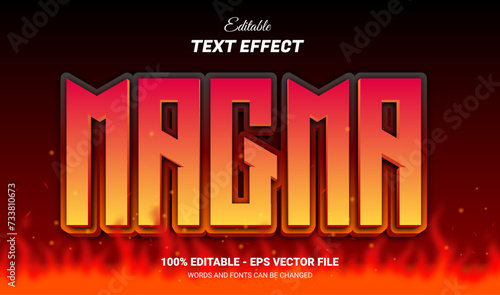 magma editable text effect