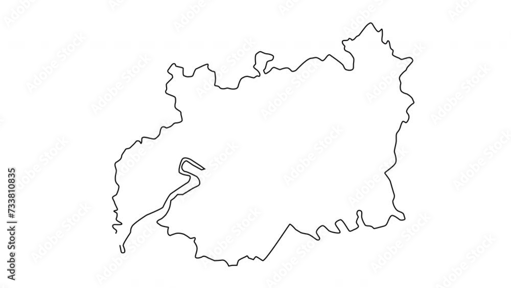 animated sketch of a map of Gloucester in England animated sketch of a map of Gloucester in England