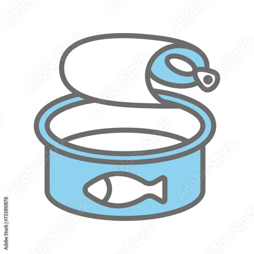 Canned fish icon vector on trendy design