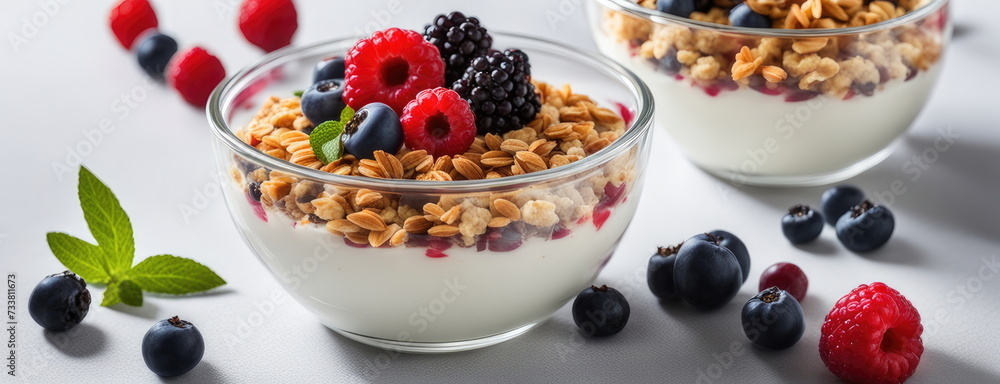 Yogurt Bowl with Fresh Berries and Granola Yogurt Bowl with Fresh Berries and Granola