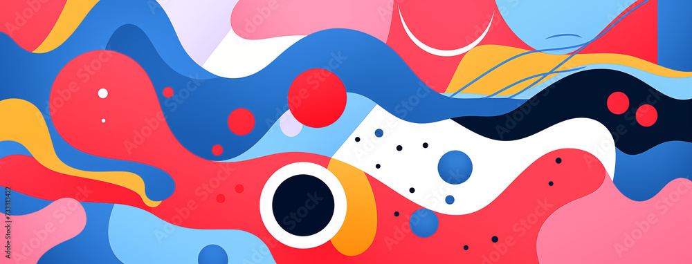 Wavy Abstraction in Bold Colors