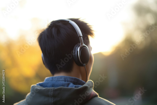 男性, 男, 音楽, 音楽を聴く男性, ヘッドフォン, ヘッドフォンをつける男性, Male, Men, Music, Men listening to music, Headphones, Men wearing headphones