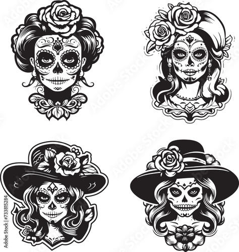 hand drawn illustration of Catherine vector