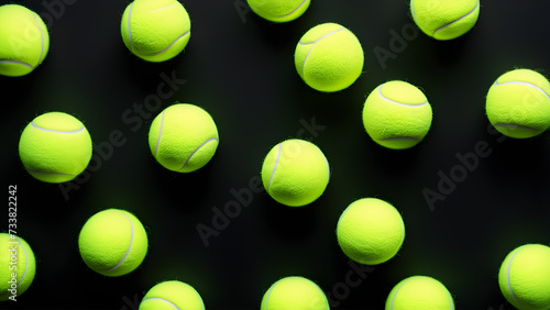 Tennis ball, image expressing the characteristics of tennis sports. generative AI. © sungsuk park