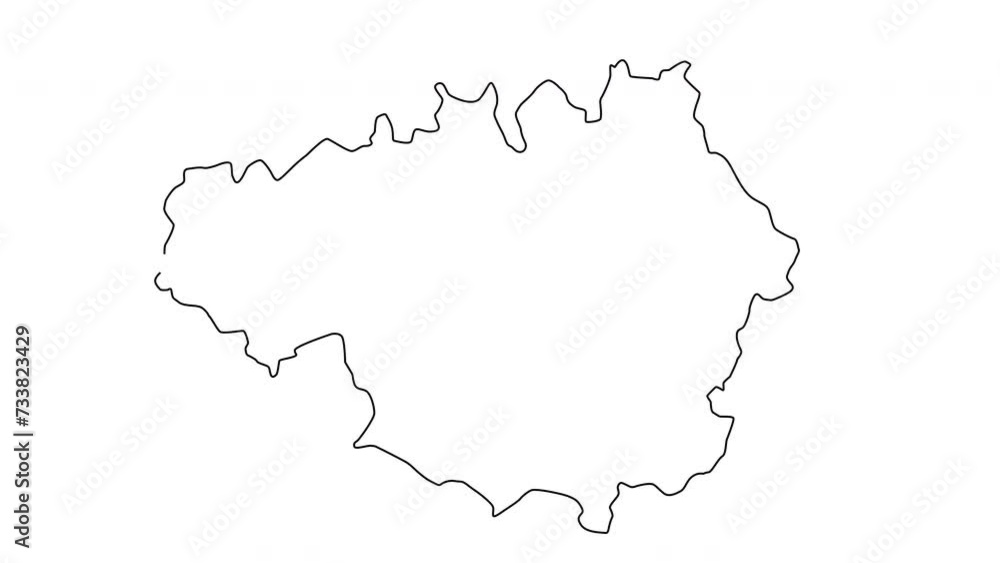animated sketch of a map of Manchester in England animated sketch of a map of Manchester in England