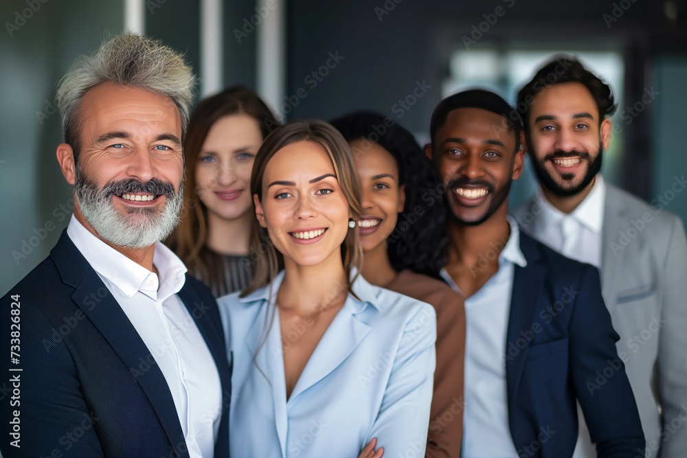 Group portrait of smiling business people Group portrait of smiling business people
