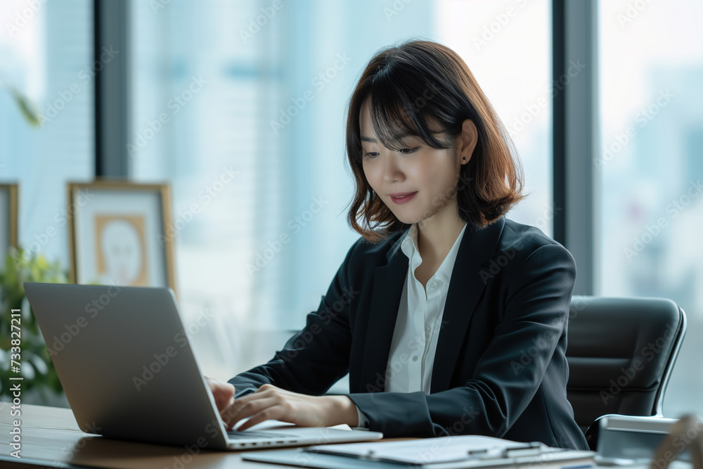 Portrait of a beautiful Asian business woman in the office Portrait of a beautiful Asian business woman in the office