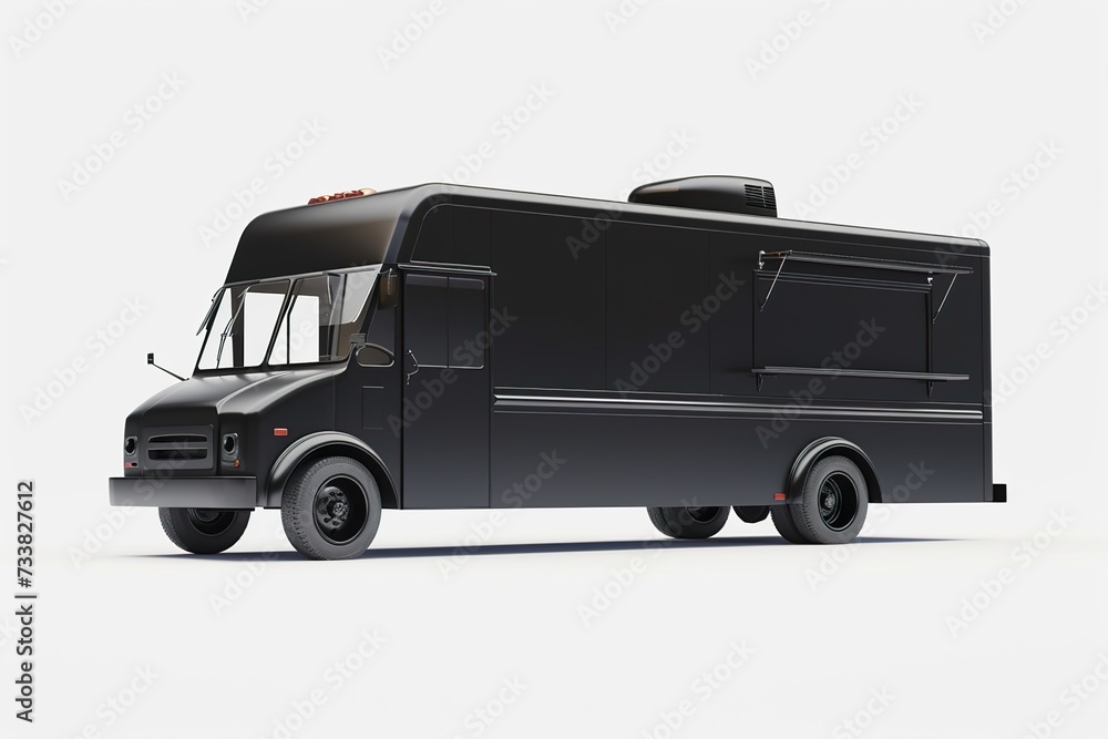 black delivery van