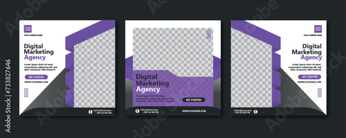 	
Digital business marketing banner for social media post template