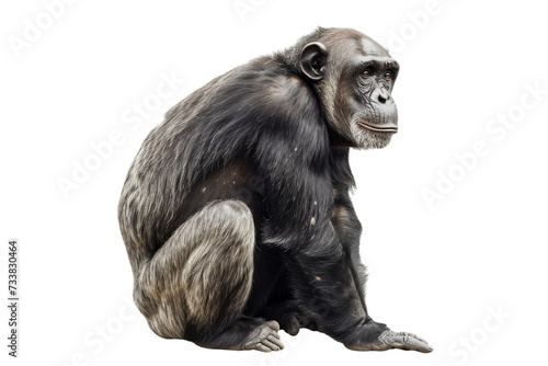 Jungle Majesty Monkey on Transparent Background, PNG, Generative Ai