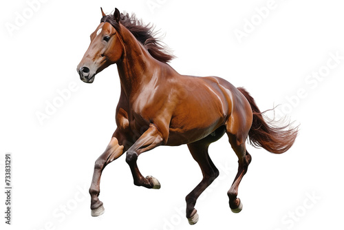 Horse in Motion on Transparent Background, PNG, Generative Ai © AIstudio1
