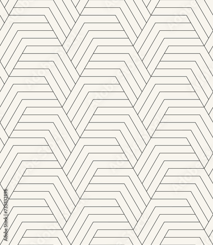 Vector seamless pattern. Modern stylish texture. Repeating geometric tiles. Linear chevron grid.