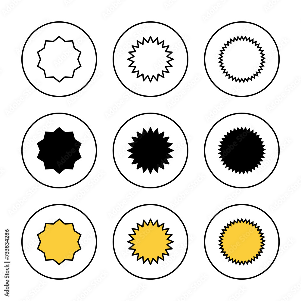 Fototapeta premium Badge icon set vector. Awards icon vector. Achieve sign and symbols