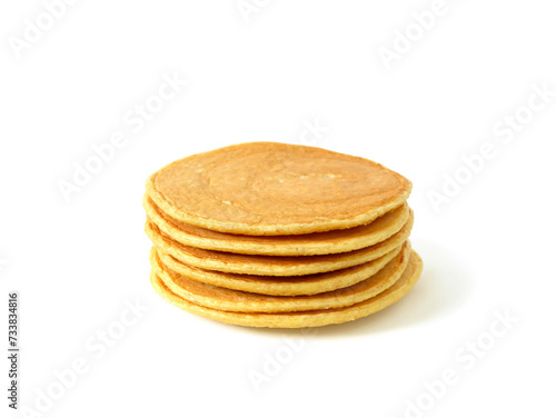 Stack of homemade flourless oatmeal pancakes