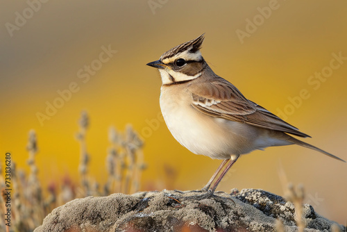 Horned Lark: Eremophila alpestris in its Natural Habitat photo