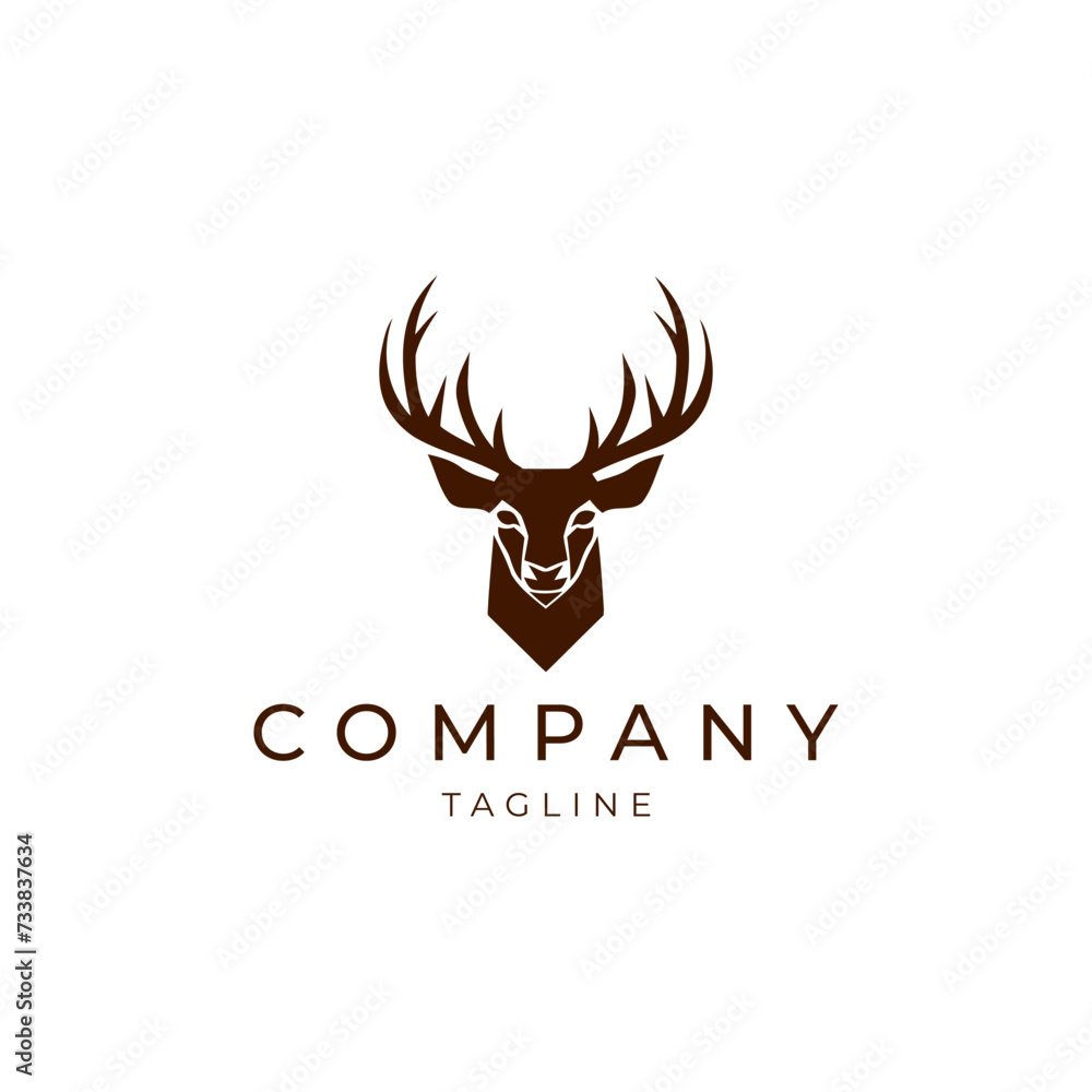 Deer logo vector icon design template Deer logo vector icon design template