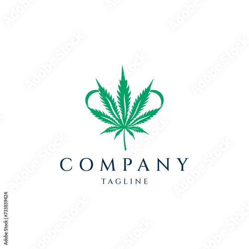 Cannabis logo design icon vector