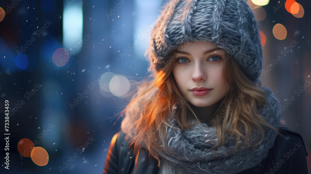 Beautiful young woman. Portrait on a blurred background Beautiful young woman. Portrait on a blurred background