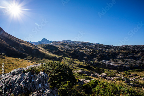 Summer landscape in the mountains of Navarra  Pyrenees  Spain