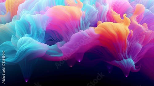 Vibrant abstract splash of liquid featuring a variety of colors. AI-generated.