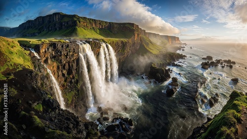Majestic Powerful Waterfalls.