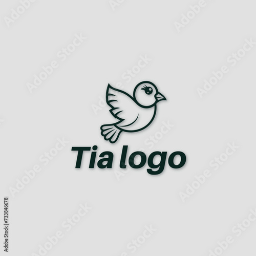 Best Tia logo Bird Vector design © MDJULHASH
