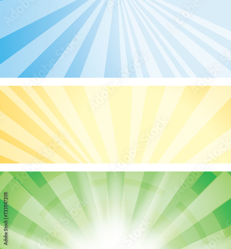 vector backgrounds - abstract illustrations with light beams and gradient © olenadesign