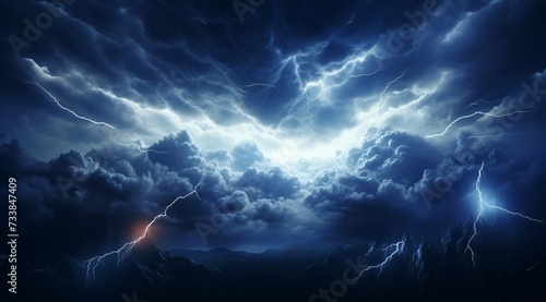 lightning lighting in the sky
