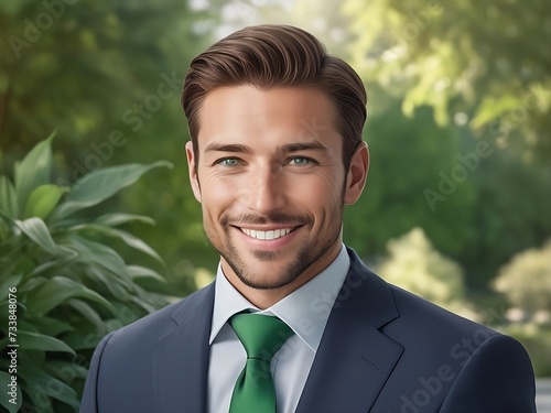 portrait of a businessman with beautiful smile