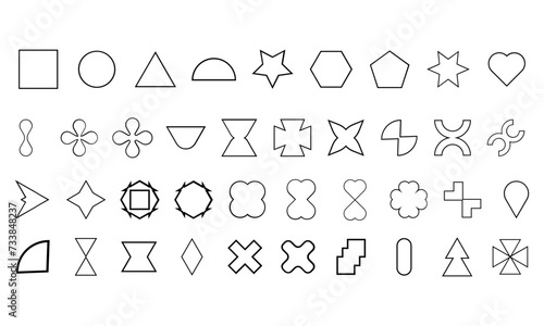 Set Of Abstract Geometric Vector Basic Shapes