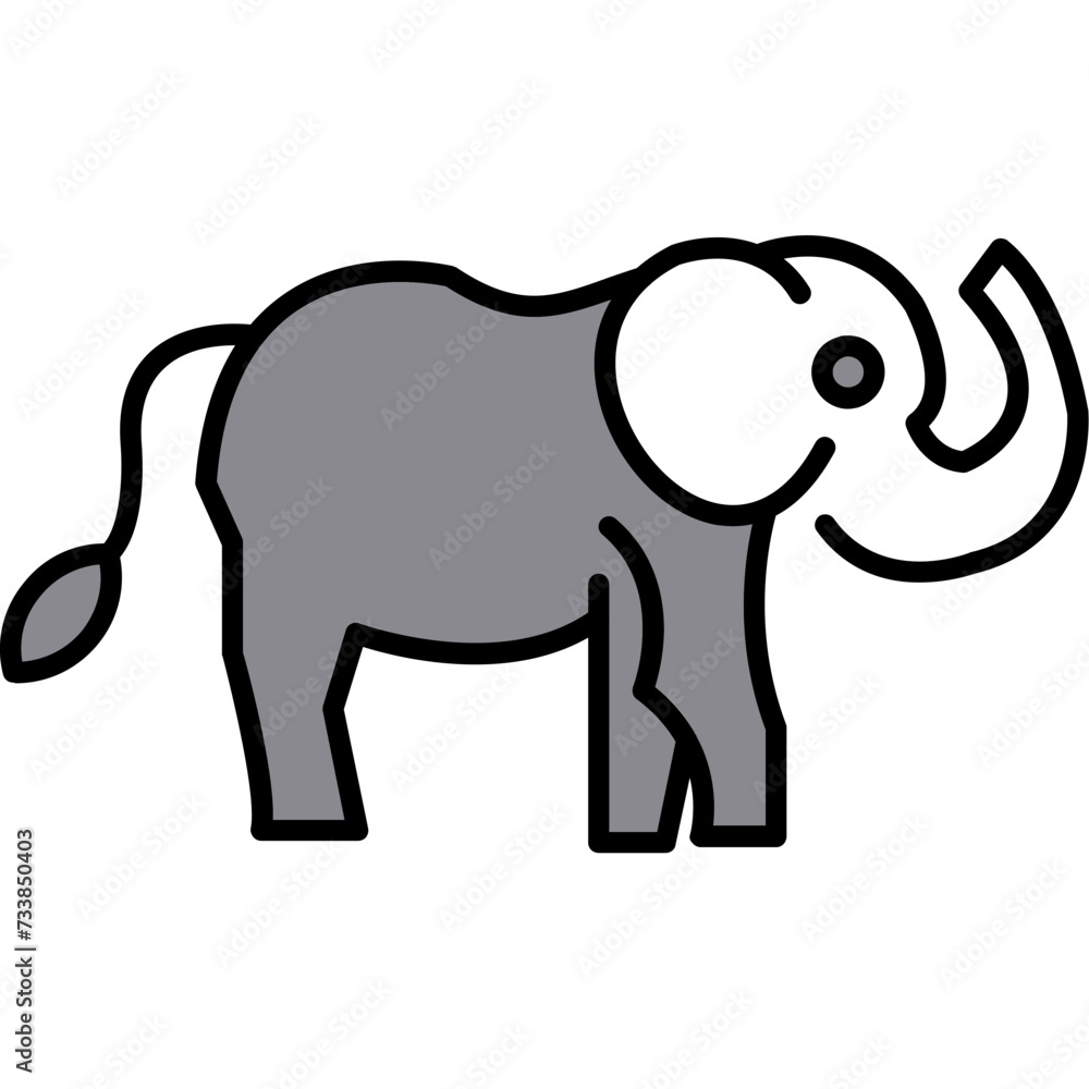 Obraz premium Elephant Icon