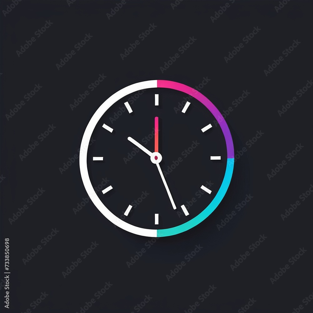 Detailed Vector Icon of Clock Logo Design Isolated on White Detailed Vector Icon of Clock Logo Design Isolated on White