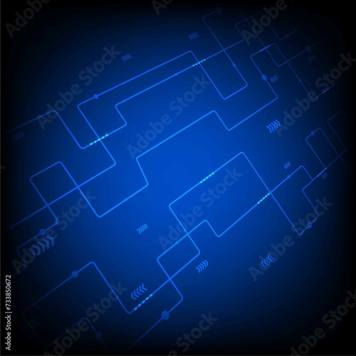 Digital technology background. Abstract background. Connecting dots and lines on dark background.