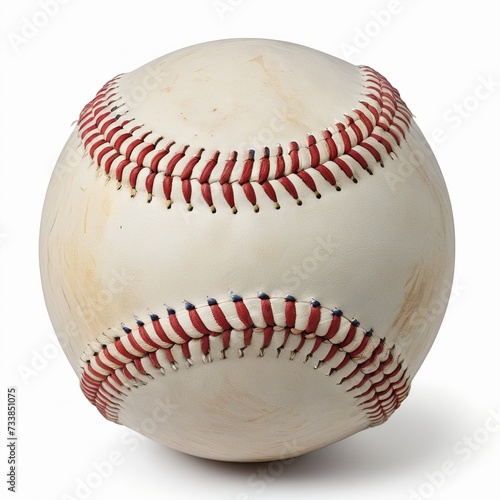 Perfectly Isolated Baseball on a Pure White Background