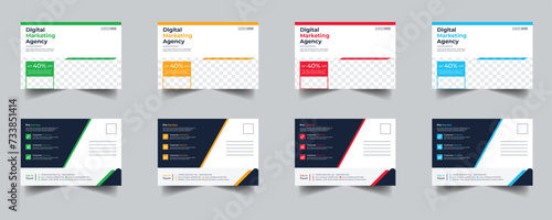 Modern Creative Corporate Post Card Template, Vector Template for Opening Invitation Editable, Professional Business Postcard Design, Event Card Design, Invitation Design, Direct Mail EDDM Template