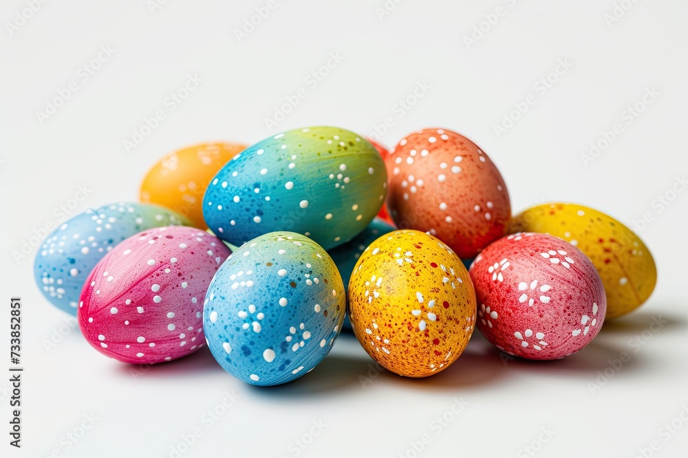 Speckled Easter Eggs on White Speckled Easter Eggs on White