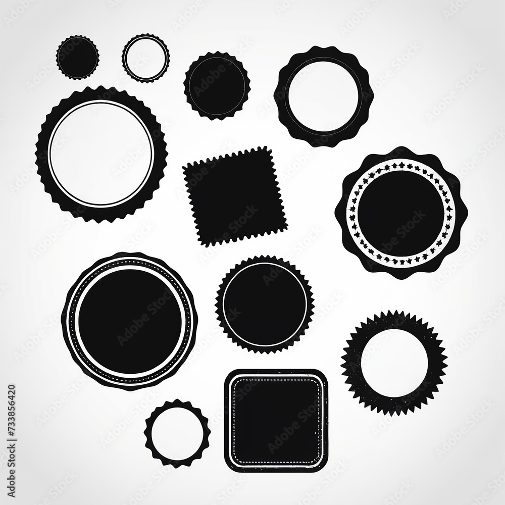 Grunge Ink Rubber Labels Sign Collection: Vector Icons Grunge Ink Rubber Labels Sign Collection: Vector Icons