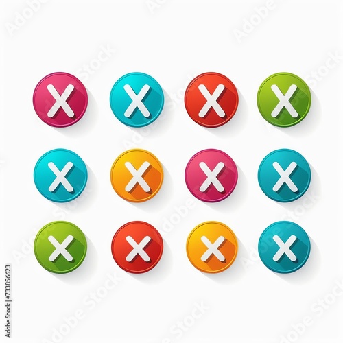 Round Check Mark, Exclamation Point, X Mark Icons Isolated on White Free Download Round Check Mark, Exclamation Point, X Mark Icons Isolated on White - GFXLoad