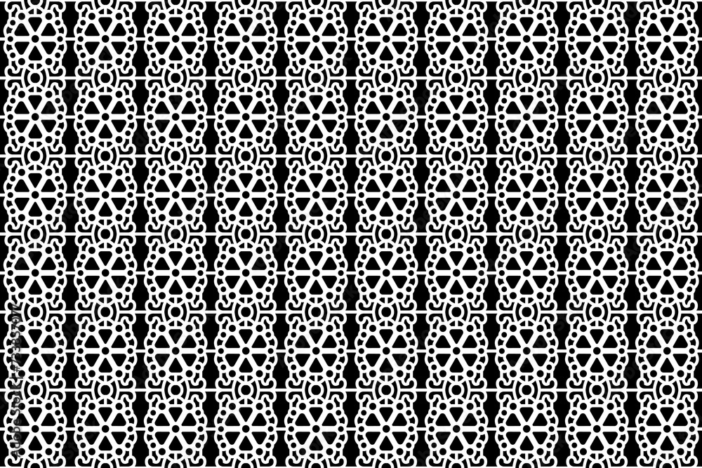 Abstract seamless black and white floral pattern. Lace, trim, line art pattern with floral elements. Abstract seamless black and white floral pattern. Lace, trim, line art pattern with floral elements.