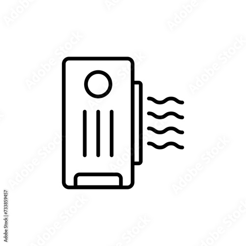 Air purifier outline icons, minimalist vector illustration ,simple transparent graphic element .Isolated on white background