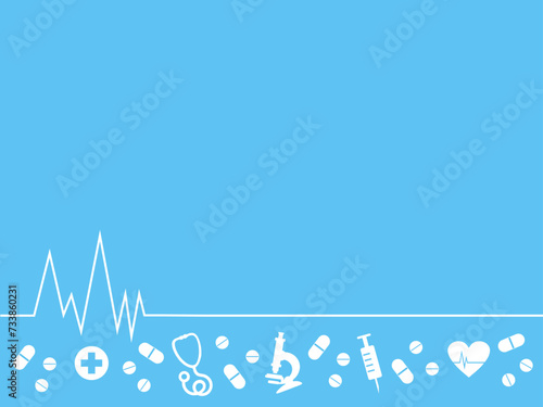 National Doctors Day medical blue background for presentation