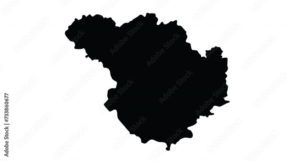 Animation forming a map of Leeds in England