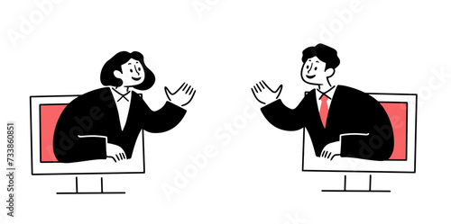 人物 おしゃれイラスト素材