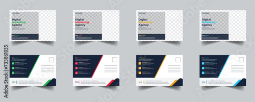 Modern Creative Corporate Post Card Template, Vector Template for Opening Invitation Editable, Professional Business Postcard Design, Event Card Design, Invitation Design, Direct Mail EDDM Template