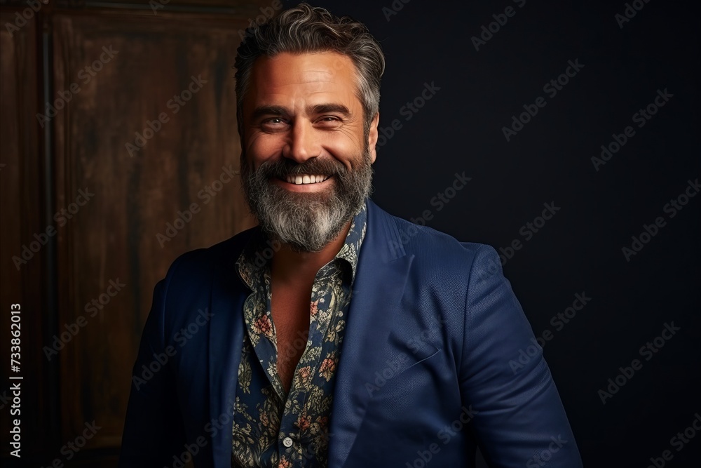 Portrait of a handsome mature man with a beard and mustache. Portrait of a handsome mature man with a beard and mustache.