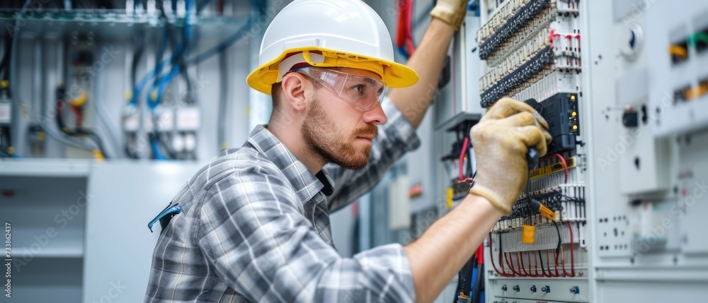 Qualified electrician for installation and maintenance of electrical equipment Qualified electrician for installation and maintenance of electrical equipment