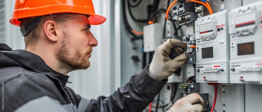 Qualified electrician for installation and maintenance of electrical equipment Qualified electrician for installation and maintenance of electrical equipment