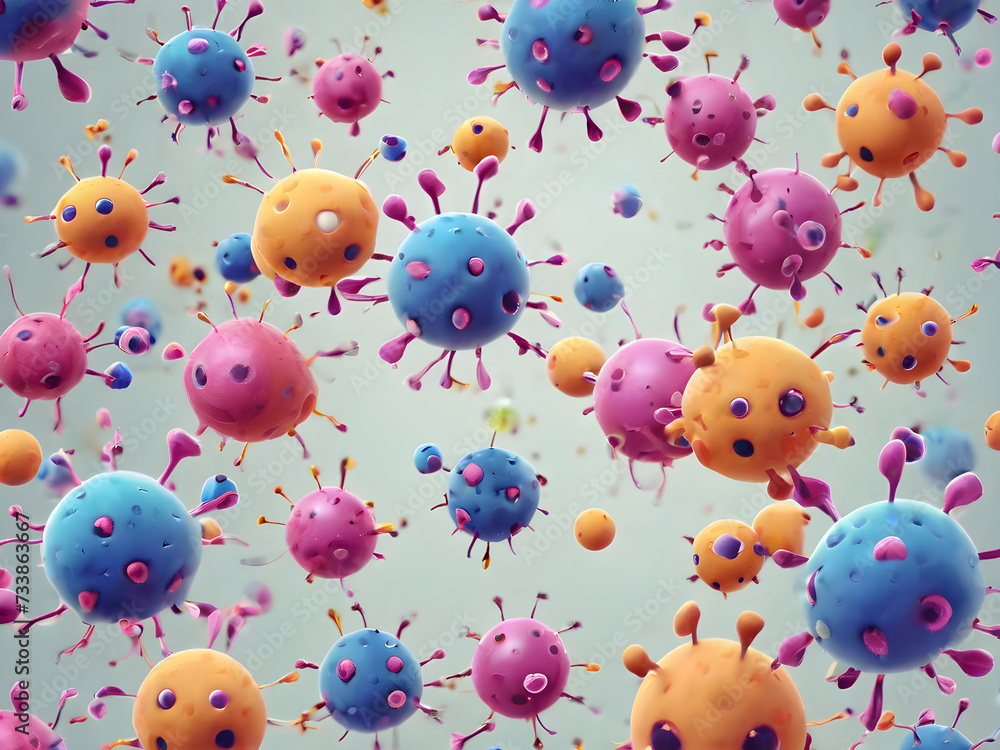 graphic 3d image of viruses bacteria molecules graphic 3d image of viruses bacteria molecules